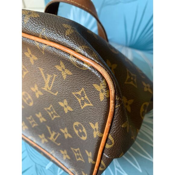 LOUIS VUITTON Palermo PM Monogram Brown Canvas Hand Bag Tote Purse Paris - Picture 14 of 15